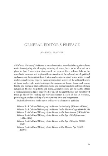 A Cultural History of the Home in Antiquity Volume 1