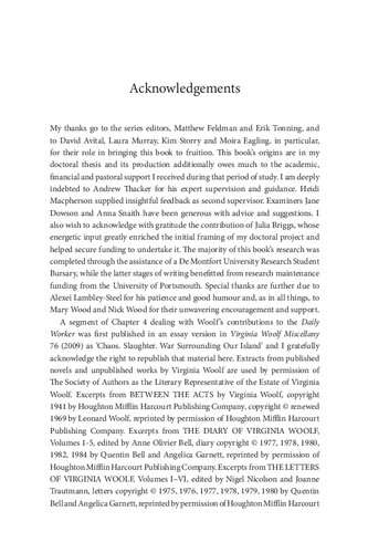 Virginia Woolf’s Late Cultural Criticism: The Genesis of ‘The Years’, ‘Three Guineas’ and ‘Between the Acts’