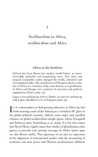 Neoliberal Africa: The Impact Of Global Social Engineering