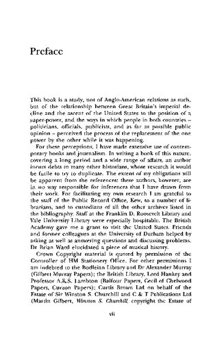 The Eclipse of Great Britain: The United States and British Imperial Decline, 1895–1956