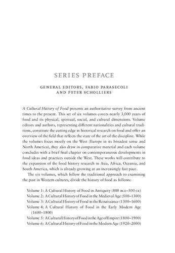 A Cultural History of Food in the Medieval Age Volume 2