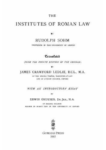 Institutes of Roman Law