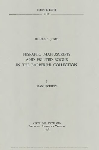 Hispanic manuscripts and printed books in the Barberini collection