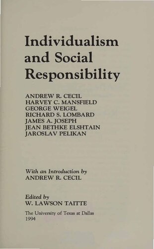 Individualism and Social Responsibility