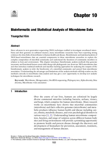 Bioinformatic and Statistical Analysis of Microbiome Data