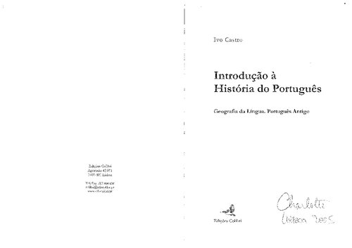 Introdução à História do Português: geografia da língua - português antigo