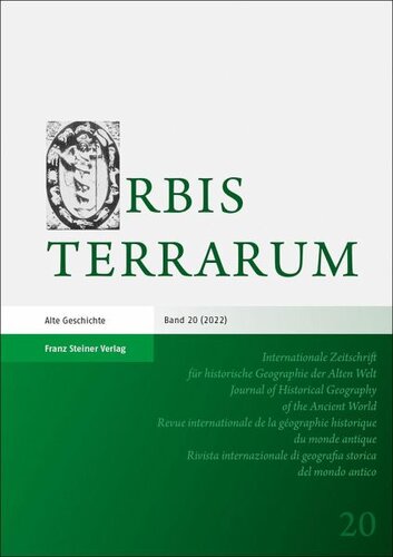 Orbis Terrarum 20 (2022): Herausgegeben:Rathmann, Michael;Mitarbeit:Bucciantini, Veronica; Daubner, Frank