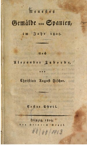 Neuestes Gemälde von Spanien, im Jahre 1808