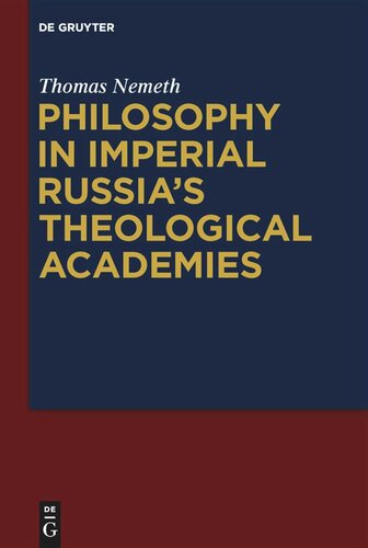 Philosophy in Imperial Russia’s Theological Academies