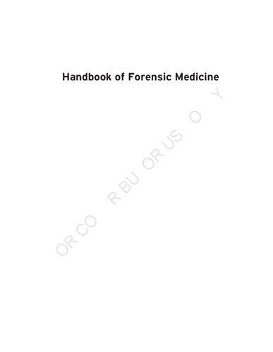 Handbook of Forensic Medicine