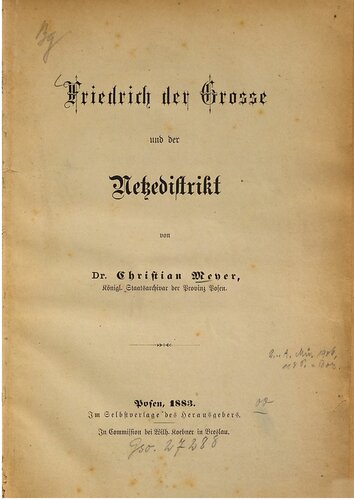 Friedrich der Große und der Netzedistrikt