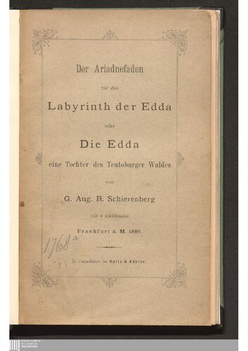 Der Ariadnefaden für das Labyrinth der Edda oder Di Edda eine Tochter des Teutoburger Waldes