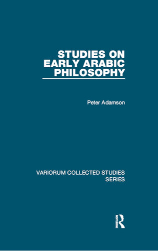 Studies on Early Arabic Philosophy