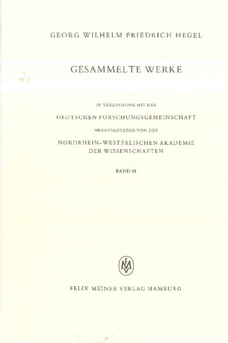 Gesammelte Werke 18. Vorlesungsmanuskripte ; 2. (1816-1831).