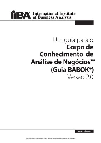 Um guia para o Corpo de Conhecimento de Análise de Negócios™ (Guia BABOK®)