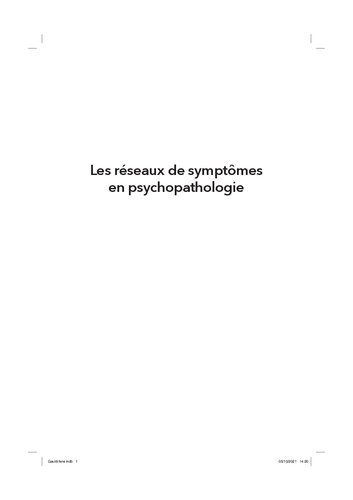 Les réseaux de symptômes en psychopathologie