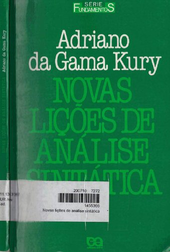 Novas Lições de Análise Sintática