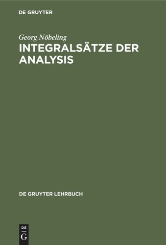 Integralsätze der Analysis