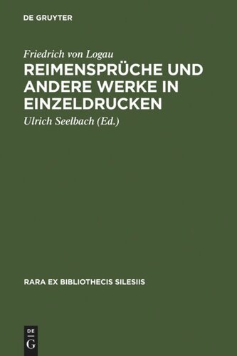 Reimensprüche und andere Werke in Einzeldrucken