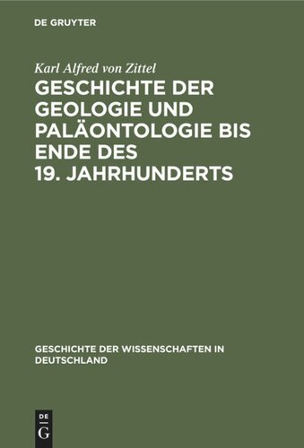 MDT=PRDVOLNM| |term Geschichte der Geologie und Paläontologie bis Ende des 19. Jahrhunderts