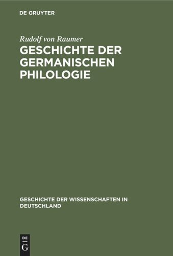 Geschichte der germanischen Philologie: Vorzugsweise in Deutschland