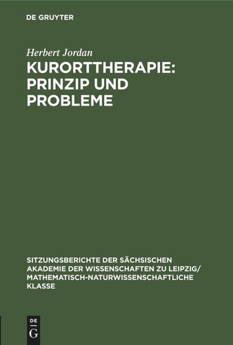 Kurorttherapie: Prinzip und Probleme