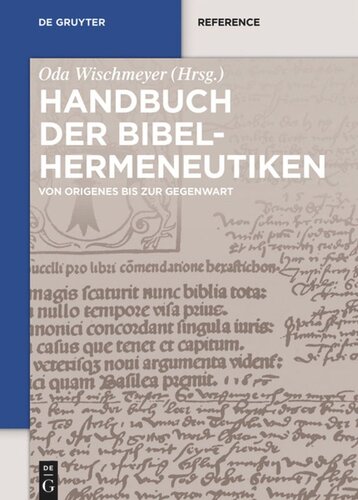 Handbuch der Bibelhermeneutiken: Von Origenes bis zur Gegenwart