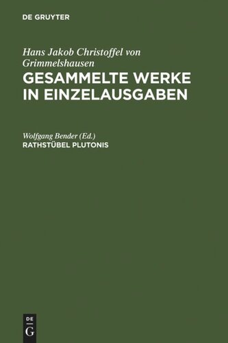 Gesammelte Werke in Einzelausgaben: Rathstübel Plutonis