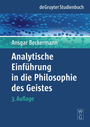 Analytische Einführung in die Philosophie des Geistes