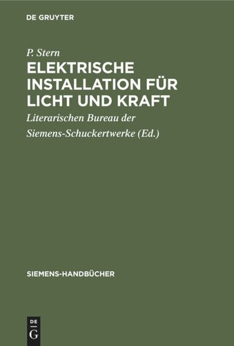 Elektrische Installation für Licht und Kraft