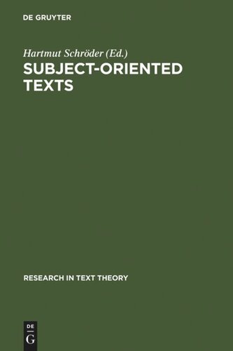 Subject-oriented Texts: Languages for Special Purposes and Text Theory