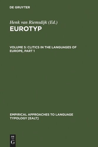 Eurotyp: 5 Clitics in the Languages of Europe