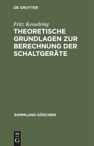 Theoretische Grundlagen zur Berechnung der Schaltgeräte