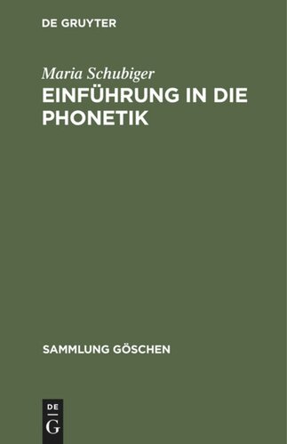 Einführung in die Phonetik