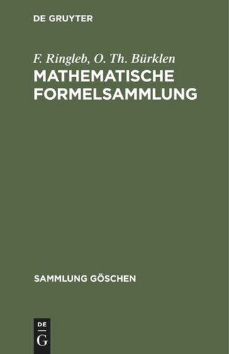 Mathematische Formelsammlung