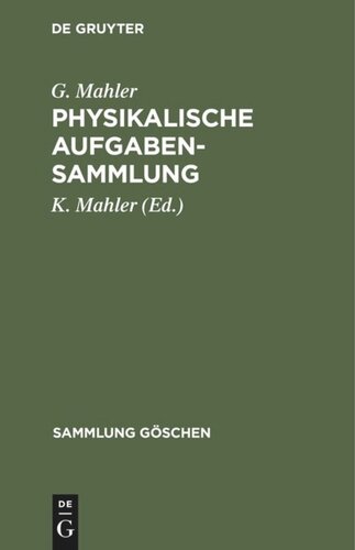 Physikalische Aufgabensammlung