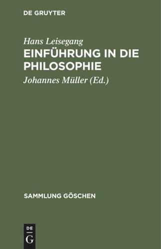 Einführung in die Philosophie