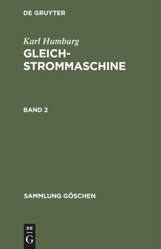 Gleichstrommaschine: Band 2