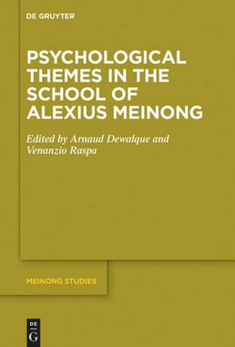 Psychological Themes in the School of Alexius Meinong