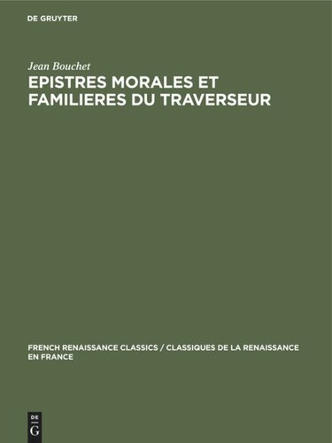 Epistres morales et familieres du traverseur