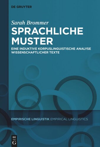 Sprachliche Muster: Eine induktive korpuslinguistische Analyse wissenschaftlicher Texte