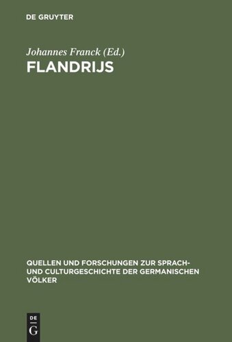 Flandrijs: Fragmente eines mittelniederländischen Rittergedichtes