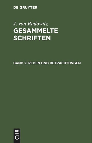 Gesammelte Schriften: Band 2 Reden und Betrachtungen