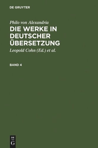 Die Werke in deutscher Übersetzung: Band 4