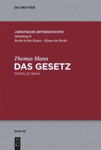 Das Gesetz: Novelle (1944)