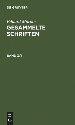 Gesammelte Schriften: Band 3/4