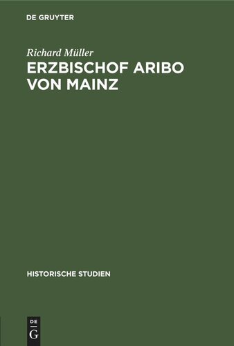 Erzbischof Aribo von Mainz: 1021–1031