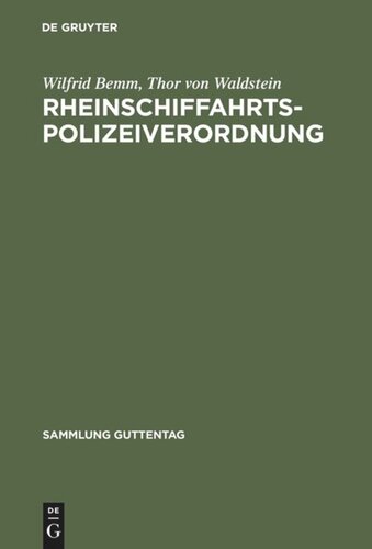 Rheinschiffahrtspolizeiverordnung: Kommentar