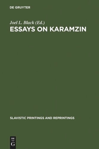 Essays on Karamzin: Russian Man-of-Letters, Political Thinker, Historian, 1766-1826