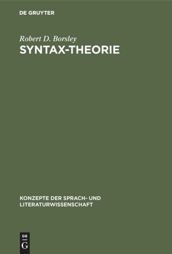 Syntax-Theorie: Ein zusammengefasster Zugang